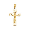 Elegant 14K Yellow Gold Crucifix Pendant