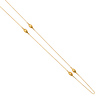 14K Yellow Gold 5mm Oval Diamond Cut Ball by the Yard Necklace - 36'