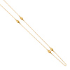 14k Yellow Gold 5mm Oval Diamond Cut Ball by the Yard Necklace - 36'