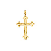 14K Yellow Gold Cross Religious Pendant