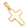 Petite Wide Cross Pendant in 14K Yellow Gold - Classic