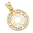 Encircled CZ Star of David Pendant in 14K Yellow Gold