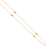 14k Yellow Gold 4mm Round Disco Ball by the Yard Necklace - 36'
