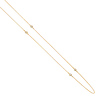 14K Yellow Gold 3mm CZ Bazel by the Yard Necklace - 17'+1'