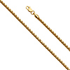 2.5mm 14k Yellow Gold Diamond-Cut Hollow Wheat Chain Necklace 18-24