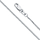 1mm 14K White Gold Diamond-Cut Round Wheat Chain Necklace 16-24in thumb 0