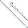1mm 14K White Gold Diamond-Cut Round Wheat Chain Necklace 16-24in