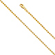 2.5mm 14K Yellow Gold Moon-Cut Bead Ball Chain Necklace 16-24in thumb 0