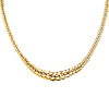 14K Yellow Gold 18mm Fancy Graduated Hollow Necklace - 18'