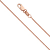 0.9mm 14K Rose Gold Round Wheat Chain Necklace 16-24in