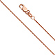 0.9mm 14K Rose Gold Diamond-Cut Round Wheat Chain Necklace 16-24in thumb 0