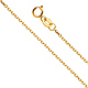 1.2mm 14K Yellow Gold Angled Cut Oval Rolo Chain Necklace 16-22in thumb 0