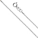 0.9mm 14K White Gold Angled Cut Oval Rolo Chain Necklace 16-22in thumb 0