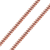 4mm 14K Rose Gold Solid Men's Miami Cuban Link Chain 20-24in