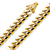 Men's 12mm 14K Yellow Gold Miami Cuban Link Chain Necklace