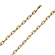 4mm 14K Yellow Gold Hollow Paper Clip Link Chain Necklace 16-30in thumb 0
