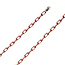 4mm 14K Rose Gold Solid Hollow Paper Clip Link Chain Necklace 16-30in