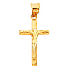 Extra Small Rod Crucifix Pendant in 14K Yellow Gold - Classic