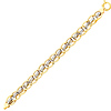 Fancy 10mm Double Link Bracelet in 14K Yellow Gold