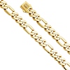 9.5mm MONACO CHAIN 14K Yellow Gold Men's  Figaro Necklace 22-26in