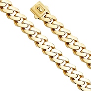 Men's 13.5mm MONACO CHAIN 14K Yellow Gold Men's  Cuban Curb Bracelet 8.5in