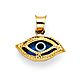 Milgrain Evil Eye Charm Pendant in 14K Yellow Gold - Mini thumb 0