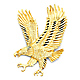 Floating Landing Eagle Pendant in 14K Yellow Gold - XXL thumb 0