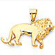 Polished Roaming Lion Pendant in 14K Yellow Gold thumb 0