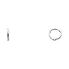 Petite 14K White Gold Hoop Earrings 1.5mm x 8mm