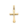 Classic Byzantine Cross Pendant in 14K Yellow Gold Solid - Petite