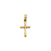 Classic Byzantine Cross Pendant in 14K Yellow Gold Solid - Mini
