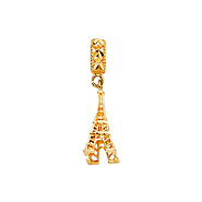 Mini Eiffel Tower Charm Pendant in 14K Yellow Gold