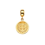 Mini Saint Benedict Pendant in 14K Yellow Gold
