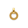 Woven Open Circle Pendant in 14K Yellow Gold - Petite