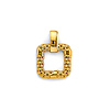 Woven Open Square Pendant in 14K Yellow Gold - Petite