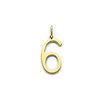 Mini Classic Number Pendant in 14K Yellow Gold