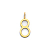 Mini Classic Number Pendant in 14K Yellow Gold