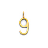 Mini Classic Number Pendant in 14K Yellow Gold