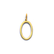 Mini Classic Number Pendant in 14K Yellow Gold