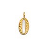 Mini Diamond-Cut Number Pendant in 14K Yellow Gold