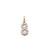 Mini CZ Lined Number Pendant in 14K Yellow Gold
