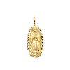 Mini Our Lady of Guadalupe Pendant in 14K Yellow Gold Solid