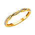 2mm CZ Double Strand Twisting Ring in 14K Yellow Gold Solid