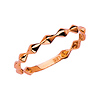 Bicone Beaded Ring in 14K Rose Gold Solid