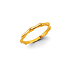 Classic Bamboo Ring in 14K Yellow Gold Solid