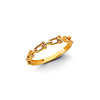 Hardware U-Link Ring in 14K Yellow Gold Solid - Stackable