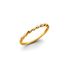 Flat Rope Twist Band in 14K Yellow Gold Solid