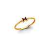 Mini Red Bow Tie Ring in 14K Yellow God Solid