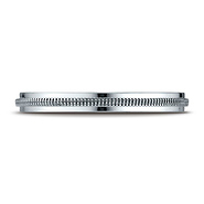 2mm Milgrain Center 14K White Gold Wedding Band Ring