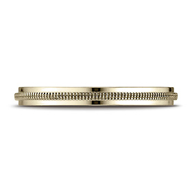 2mm Milgrain Center 14K Yellow Gold Wedding Band Ring